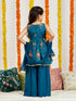 Girl's' Turquoise Blue Kurta Palazzo Set